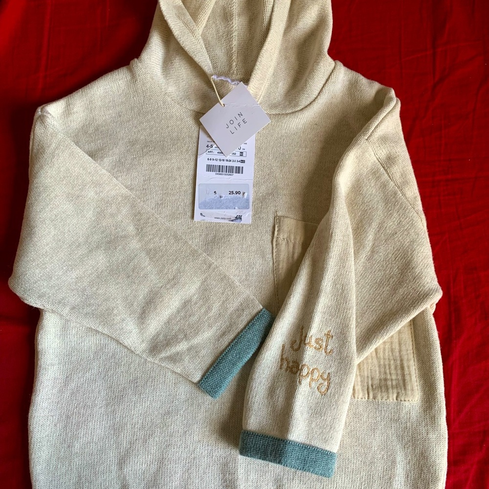 Boys Zara sweater with pocket